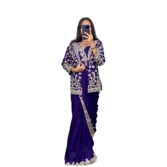 Floral Zari Woven Saree